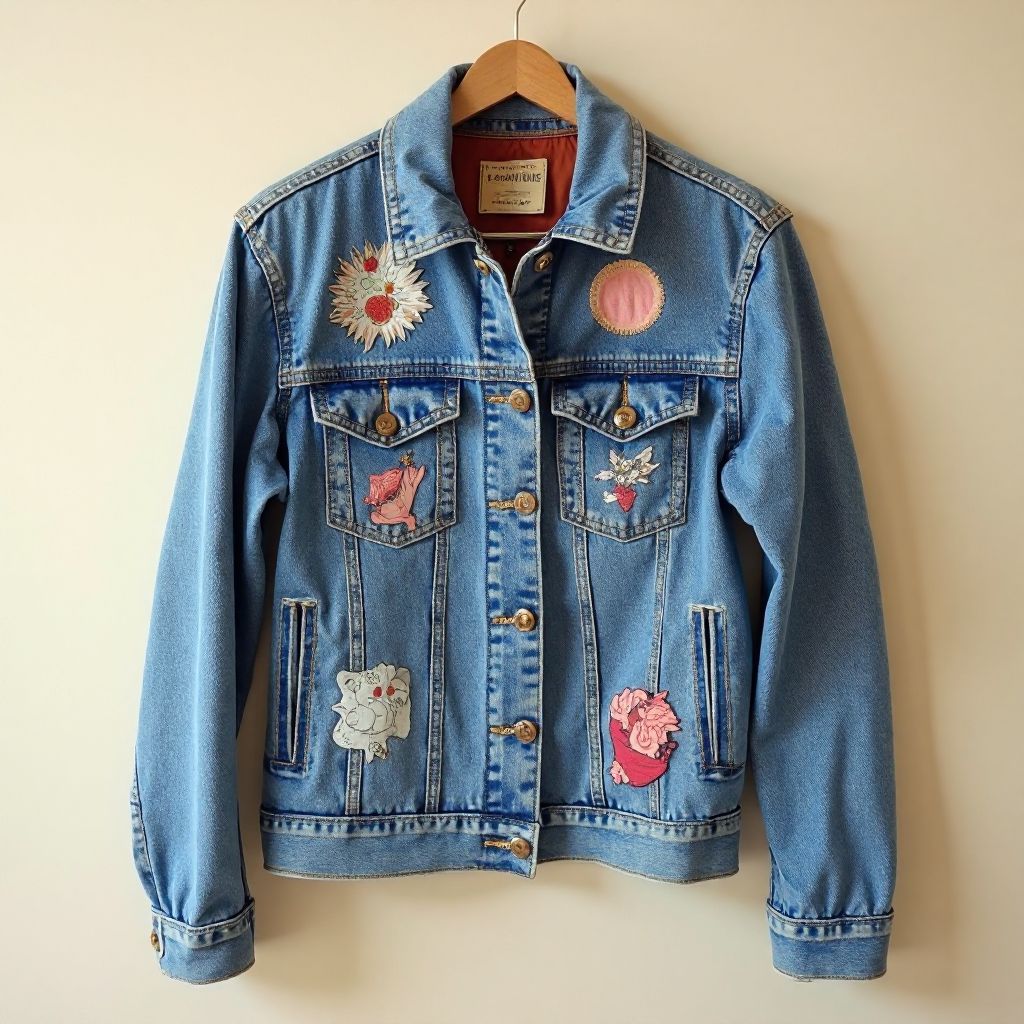 Retro style denim jacket